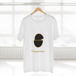 Choppelganger Logo Tee — Minimalist Black & Gold Graphic T-Shirt