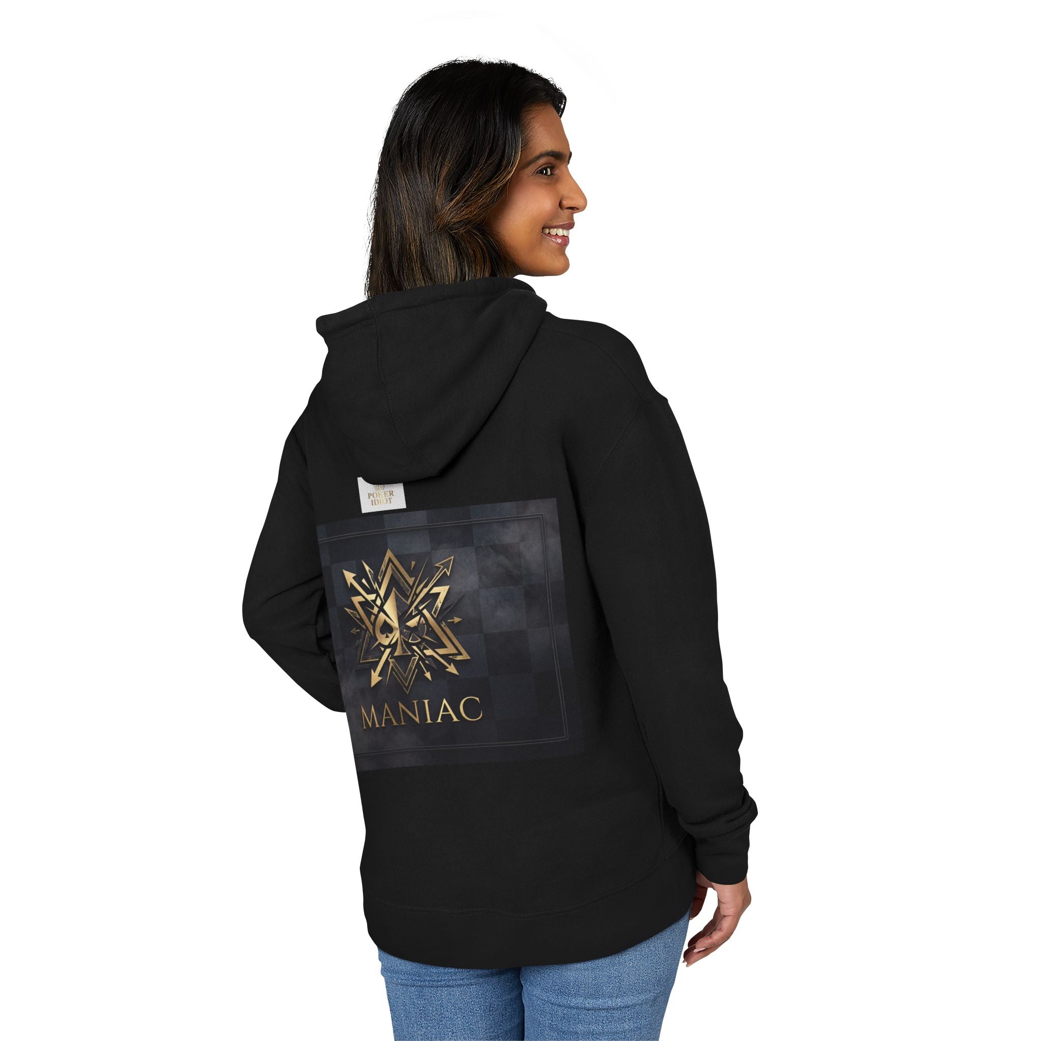 MANIAC — Geometric Gold Poker Hoodie