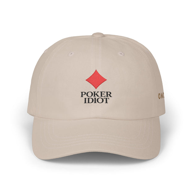 Poker Idiot Dad Cap – Diamond Logo / “OMC” Side Embroidery – Old Man Coffee Poker Hat