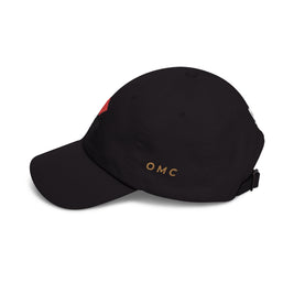 Poker Idiot Dad Cap – Diamond Logo / “OMC” Side Embroidery – Old Man Coffee Poker Hat