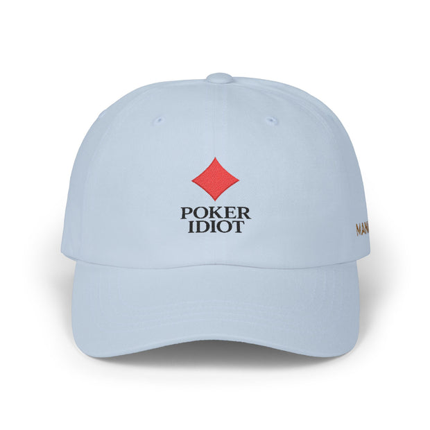 Poker Idiot Dad Cap – Diamond Logo / “MANIAC” Side Embroidery – Poker Streetwear Hat