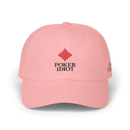 Poker Idiot Dad Cap – Diamond Logo / “Short Stacker” Side Embroidery – Poker Hat