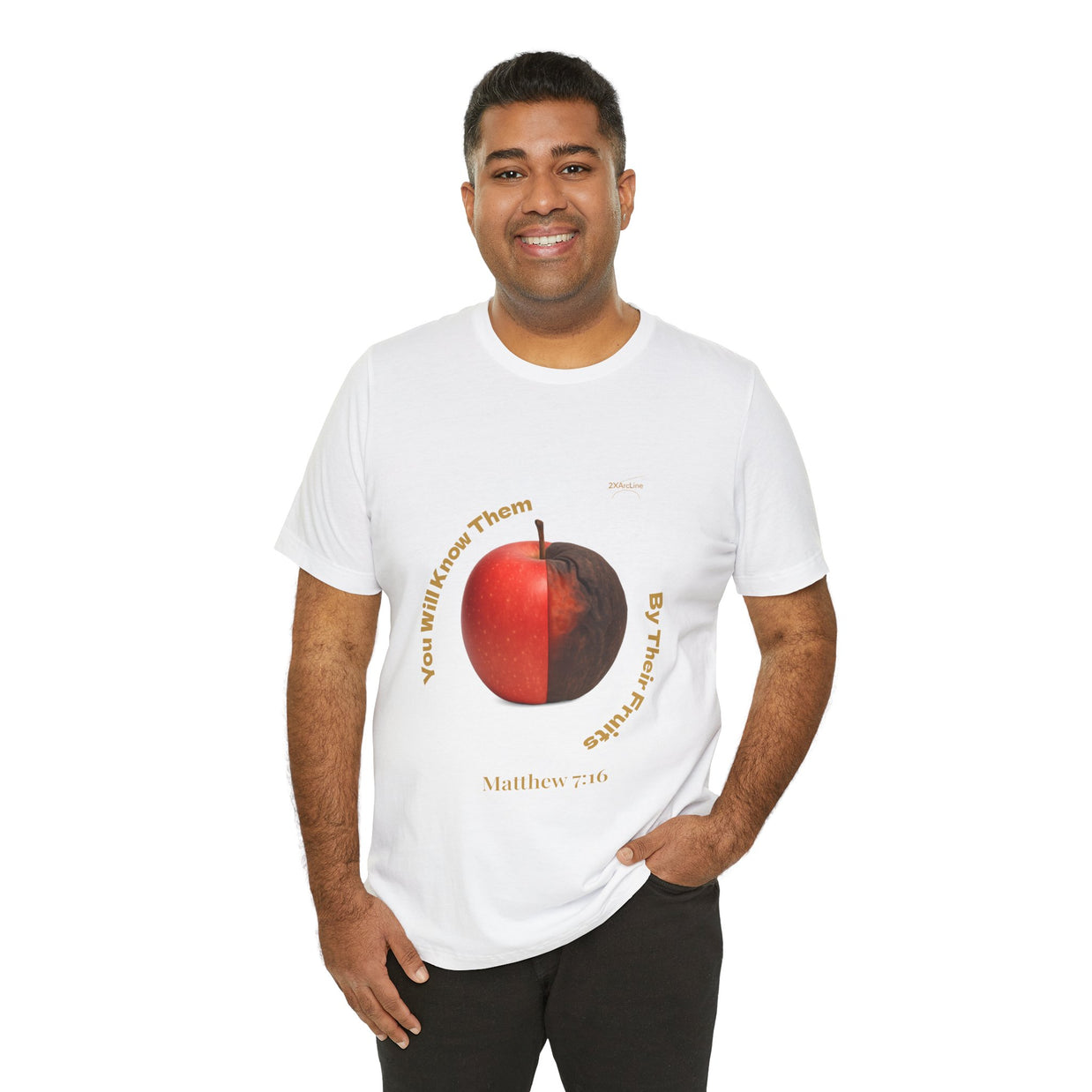Matthew 7:16 “By Their Fruits” Tee/Bible verse