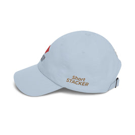 Poker Idiot Dad Cap – Diamond Logo / “Short Stacker” Side Embroidery – Poker Hat