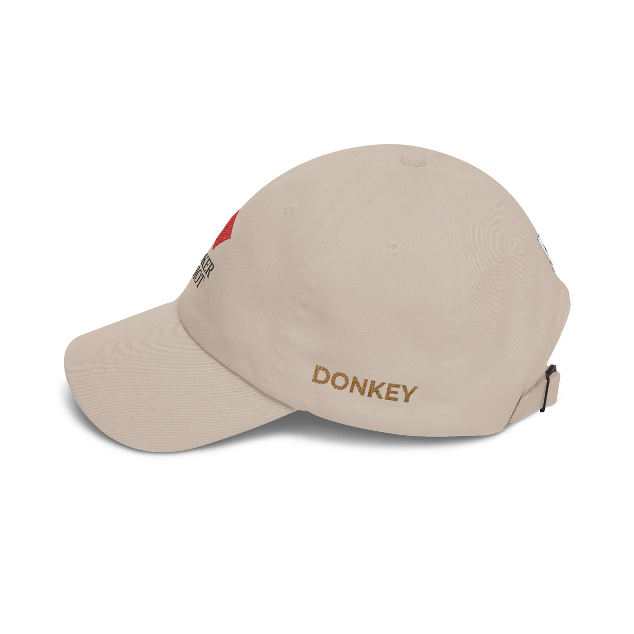 Poker Idiot Dad Cap – Diamond Logo / “DONKEY” Side Embroidery – Poker Humor Streetwear Hat
