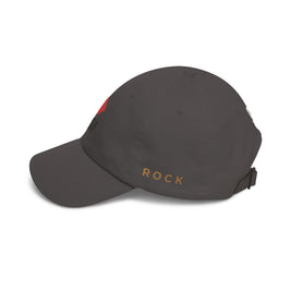 Poker Idiot Dad Cap – Diamond Logo / “ROCK” Side Embroidery – Tight Poker Player Hat