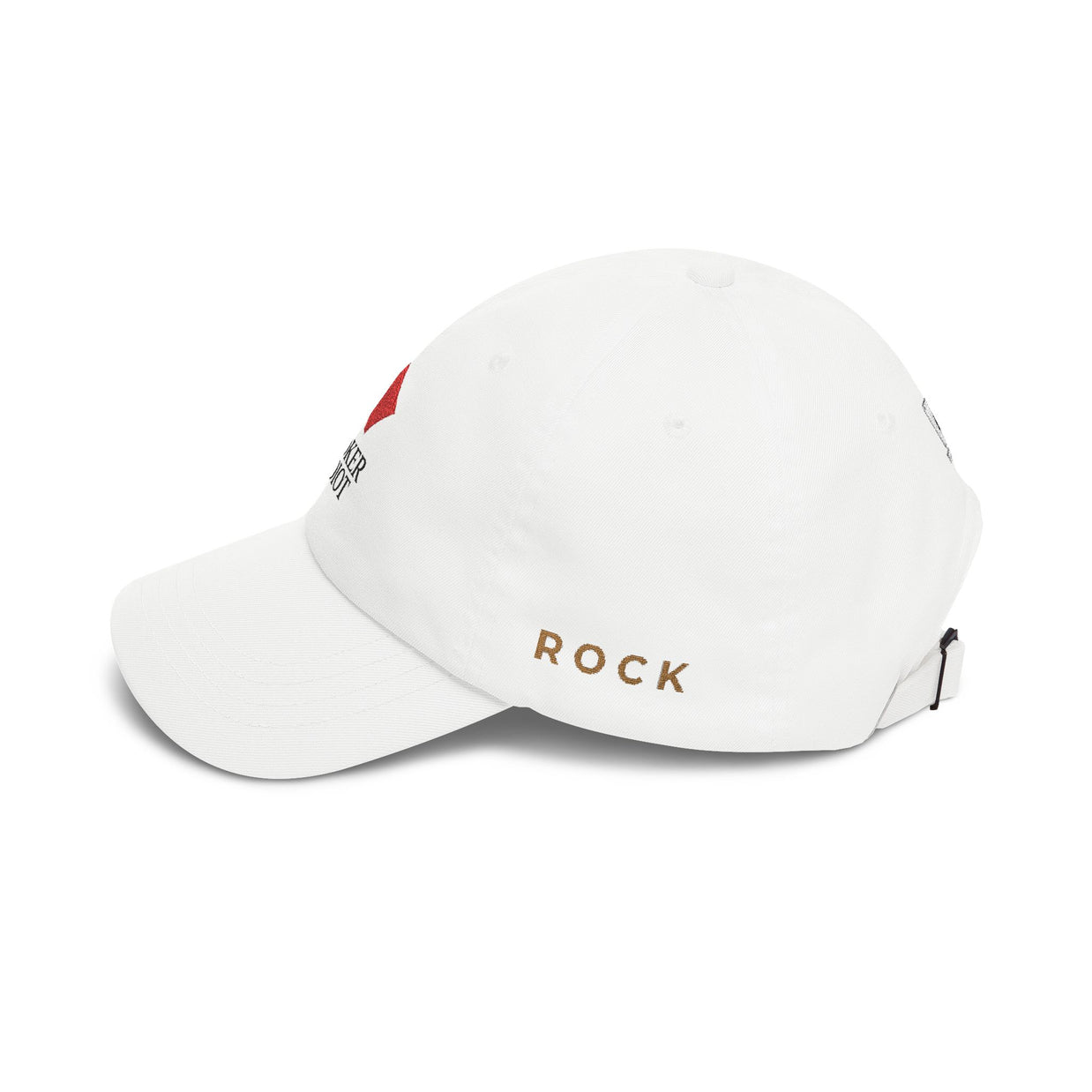 Poker Idiot Dad Cap – Diamond Logo / “ROCK” Side Embroidery – Tight Poker Player Hat