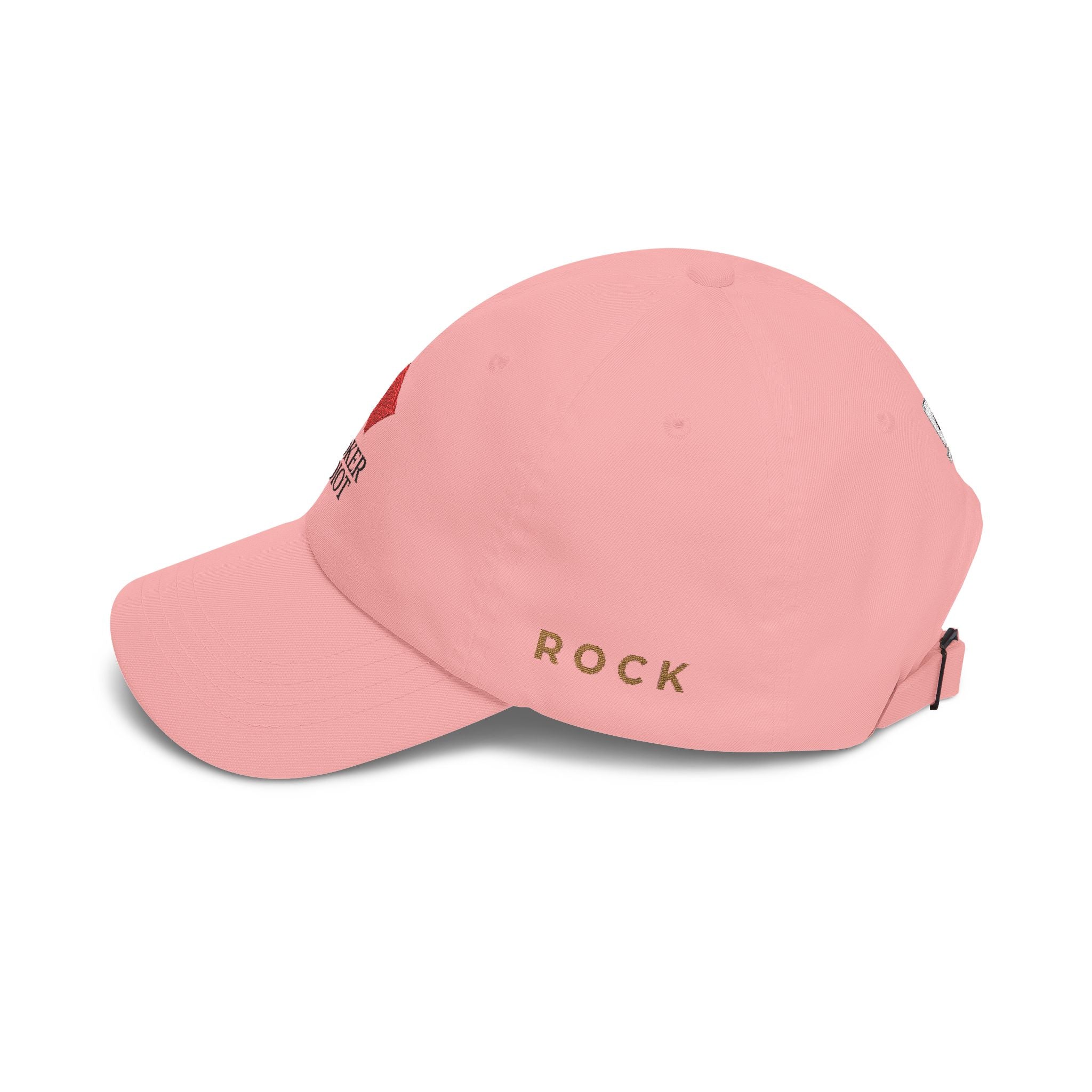 Poker Idiot Dad Cap – Diamond Logo / “ROCK” Side Embroidery – Tight Poker Player Hat