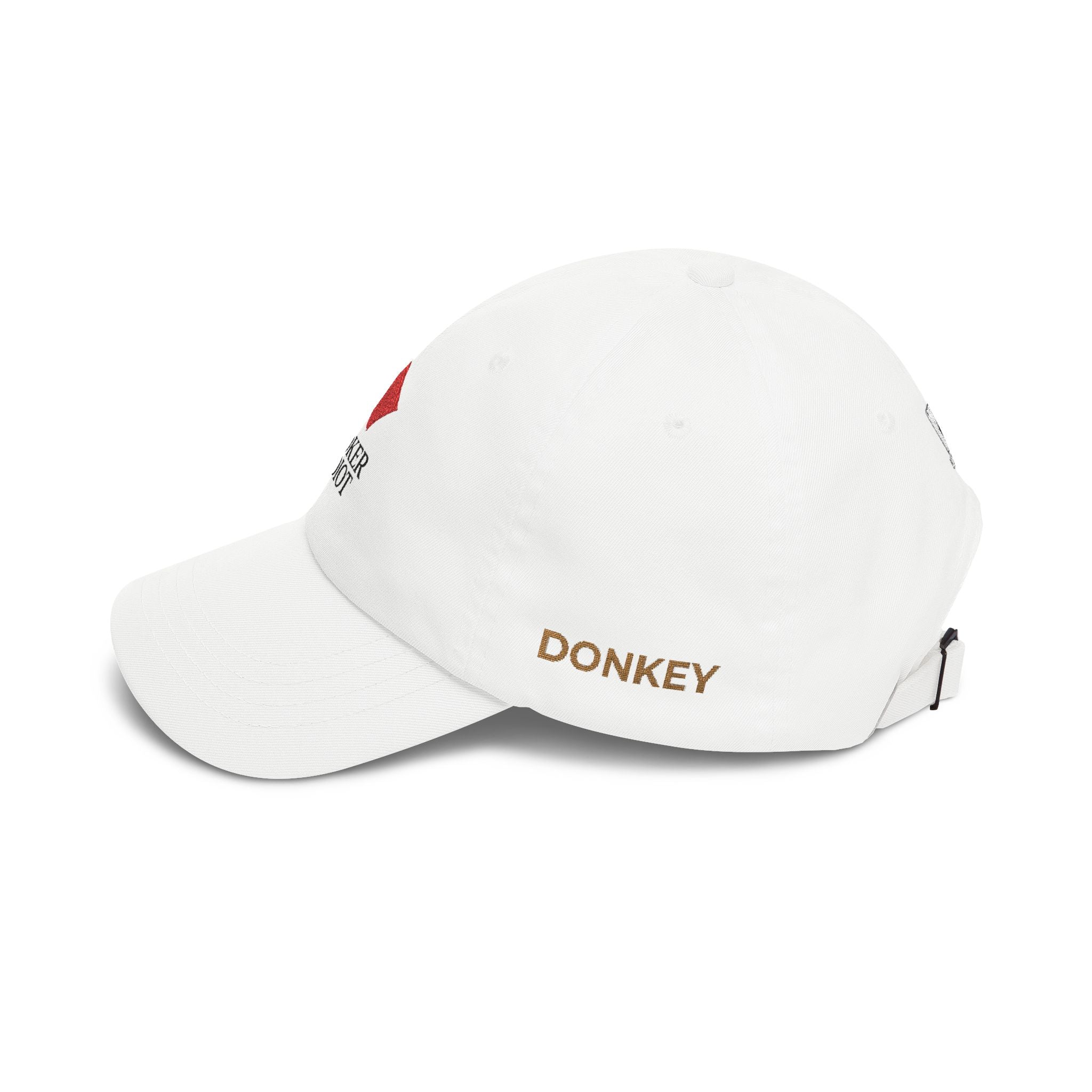 Poker Idiot Dad Cap – Diamond Logo / “DONKEY” Side Embroidery – Poker Humor Streetwear Hat