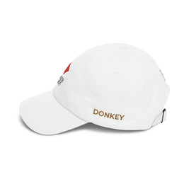 Poker Idiot Dad Cap – Diamond Logo / “DONKEY” Side Embroidery – Poker Humor Streetwear Hat