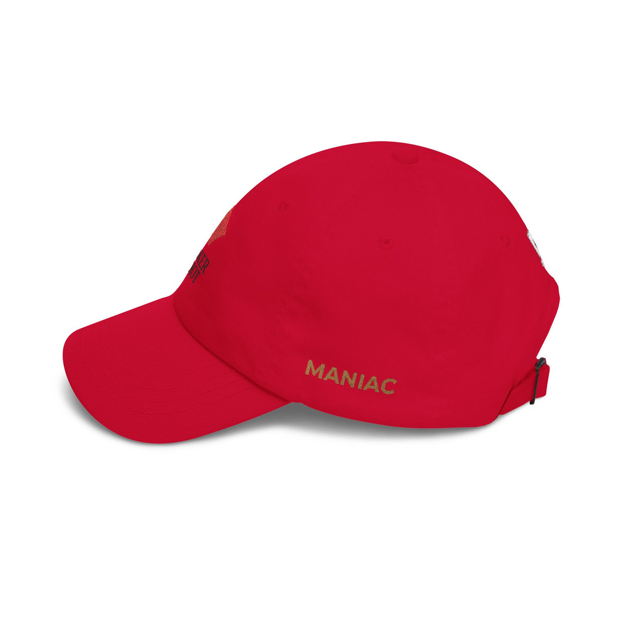 Poker Idiot Dad Cap – Diamond Logo / “MANIAC” Side Embroidery – Poker Streetwear Hat