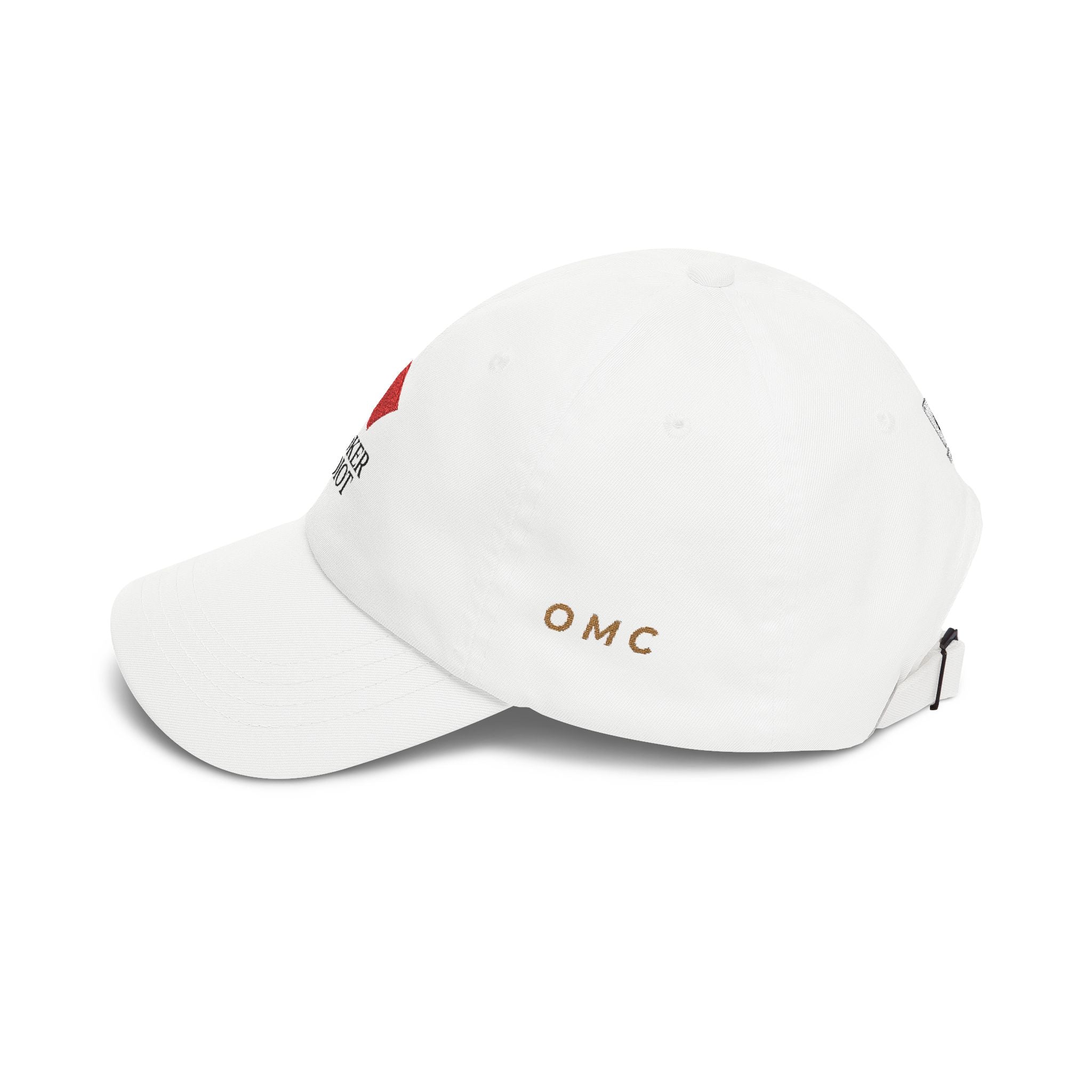 Poker Idiot Dad Cap – Diamond Logo / “OMC” Side Embroidery – Old Man Coffee Poker Hat