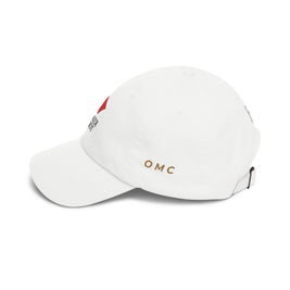 Poker Idiot Dad Cap – Diamond Logo / “OMC” Side Embroidery – Old Man Coffee Poker Hat