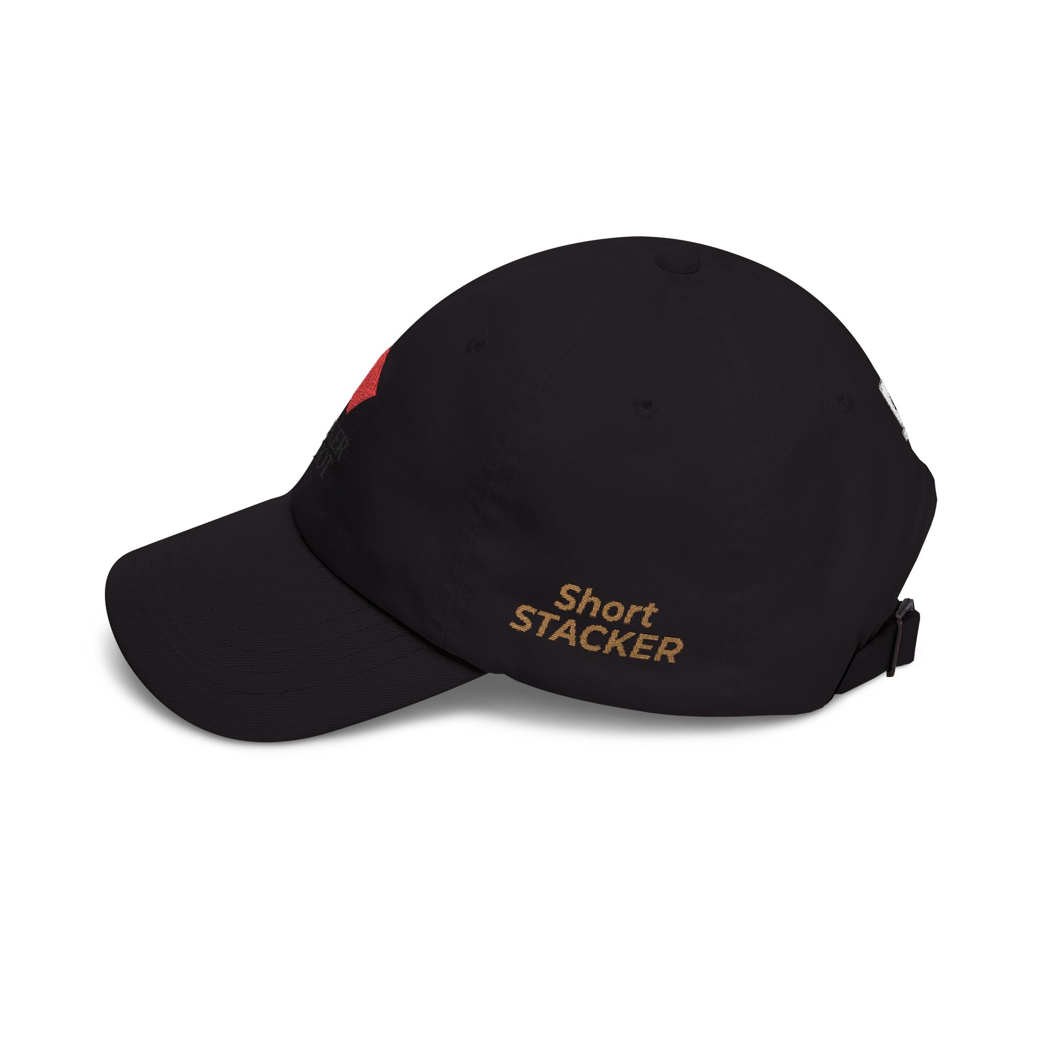 Poker Idiot Dad Cap – Diamond Logo / “Short Stacker” Side Embroidery – Poker Hat