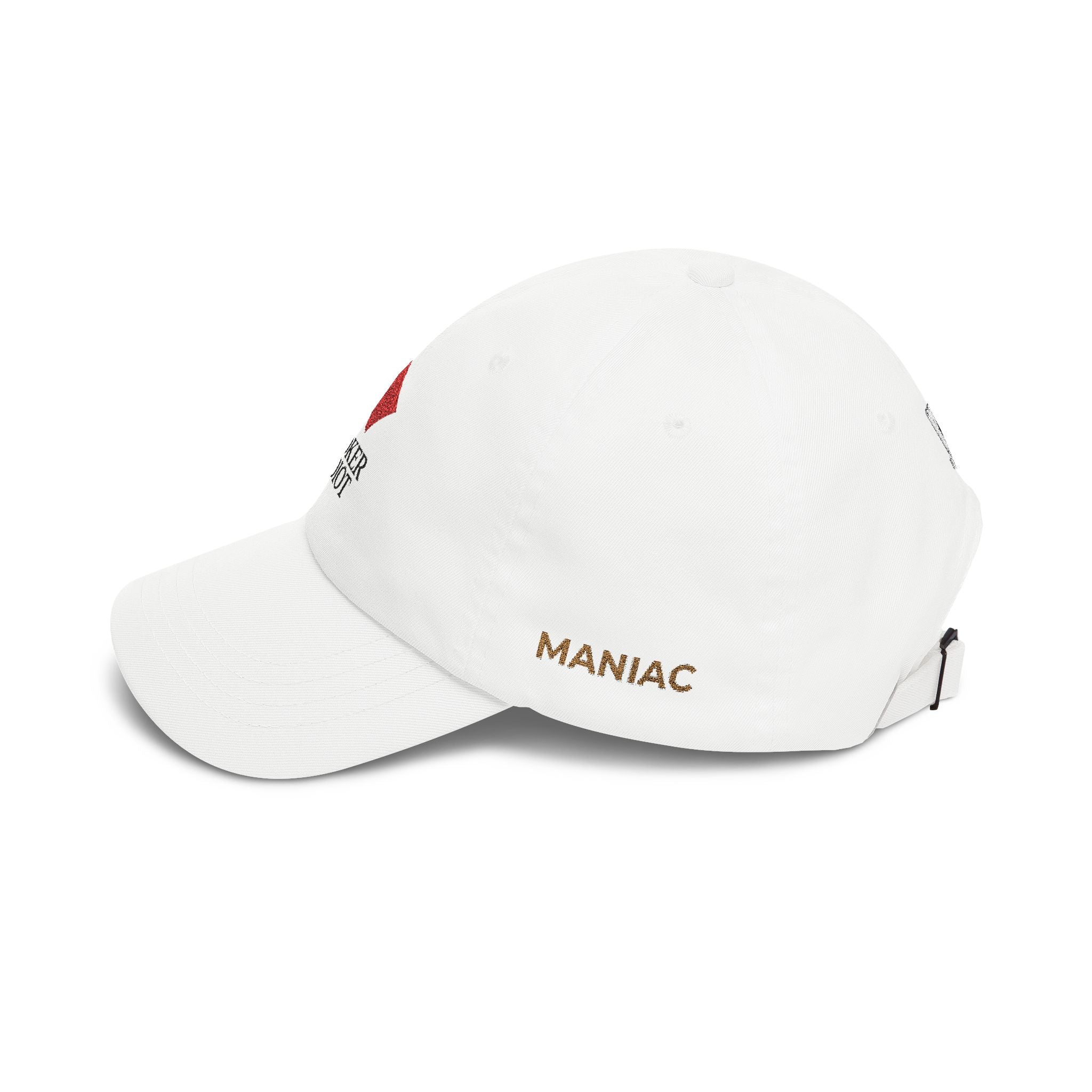 Poker Idiot Dad Cap – Diamond Logo / “MANIAC” Side Embroidery – Poker Streetwear Hat