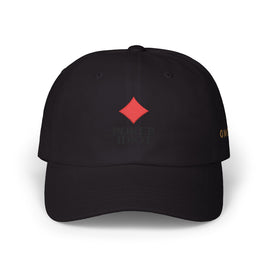 Poker Idiot Dad Cap – Diamond Logo / “OMC” Side Embroidery – Old Man Coffee Poker Hat