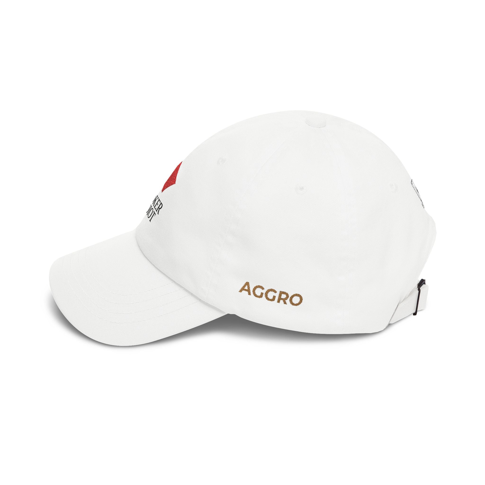 Poker Idiot Dad Cap – Diamond Logo / “AGGRO” Side Embroidery – Poker Streetwear Hat