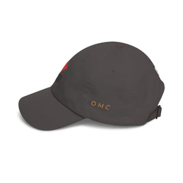 Poker Idiot Dad Cap – Diamond Logo / “OMC” Side Embroidery – Old Man Coffee Poker Hat