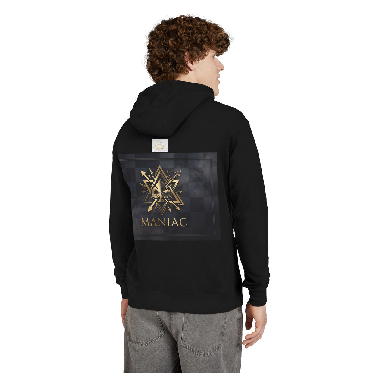 MANIAC — Geometric Gold Poker Hoodie