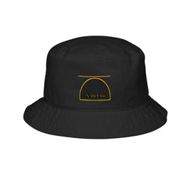 2XArcLine / ArcDome Embroidered Bucket Hat — Minimal Gold & Black Stitching