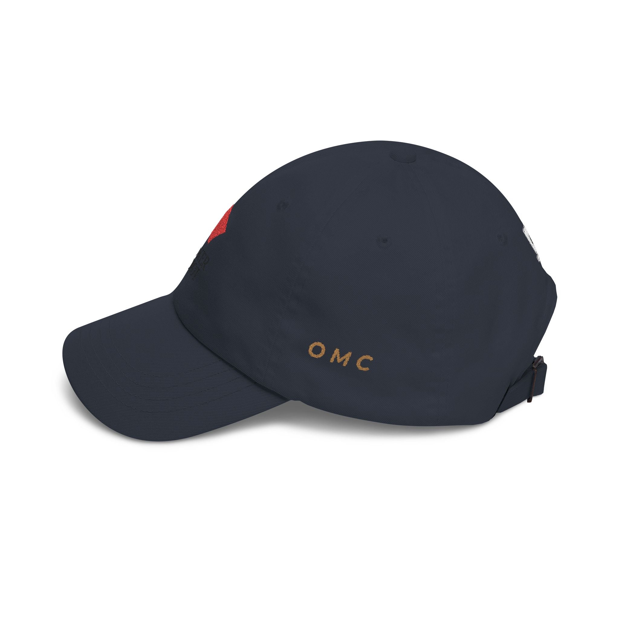 Poker Idiot Dad Cap – Diamond Logo / “OMC” Side Embroidery – Old Man Coffee Poker Hat