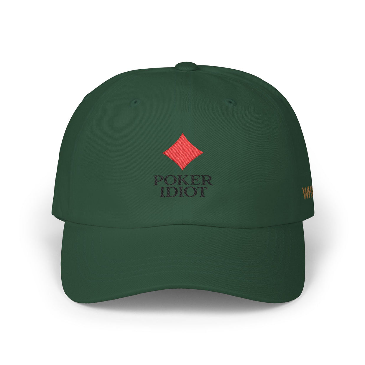 Poker Idiot Dad Cap – Diamond Logo / “WHALE” Side Embroidery – High Roller Poker Streetwear Hat