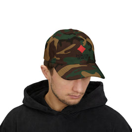 Poker Idiot Dad Cap – Diamond Logo / “FISH” Side Embroidery – Minimal Poker Streetwear