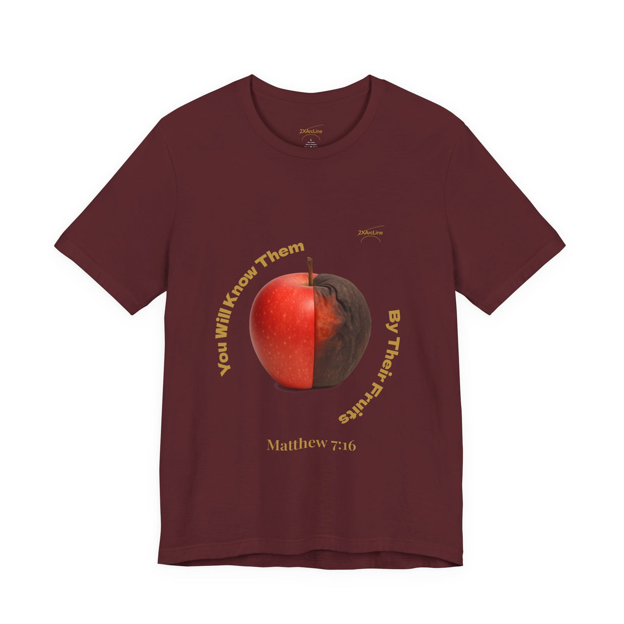 Matthew 7:16 “By Their Fruits” Tee/Bible verse