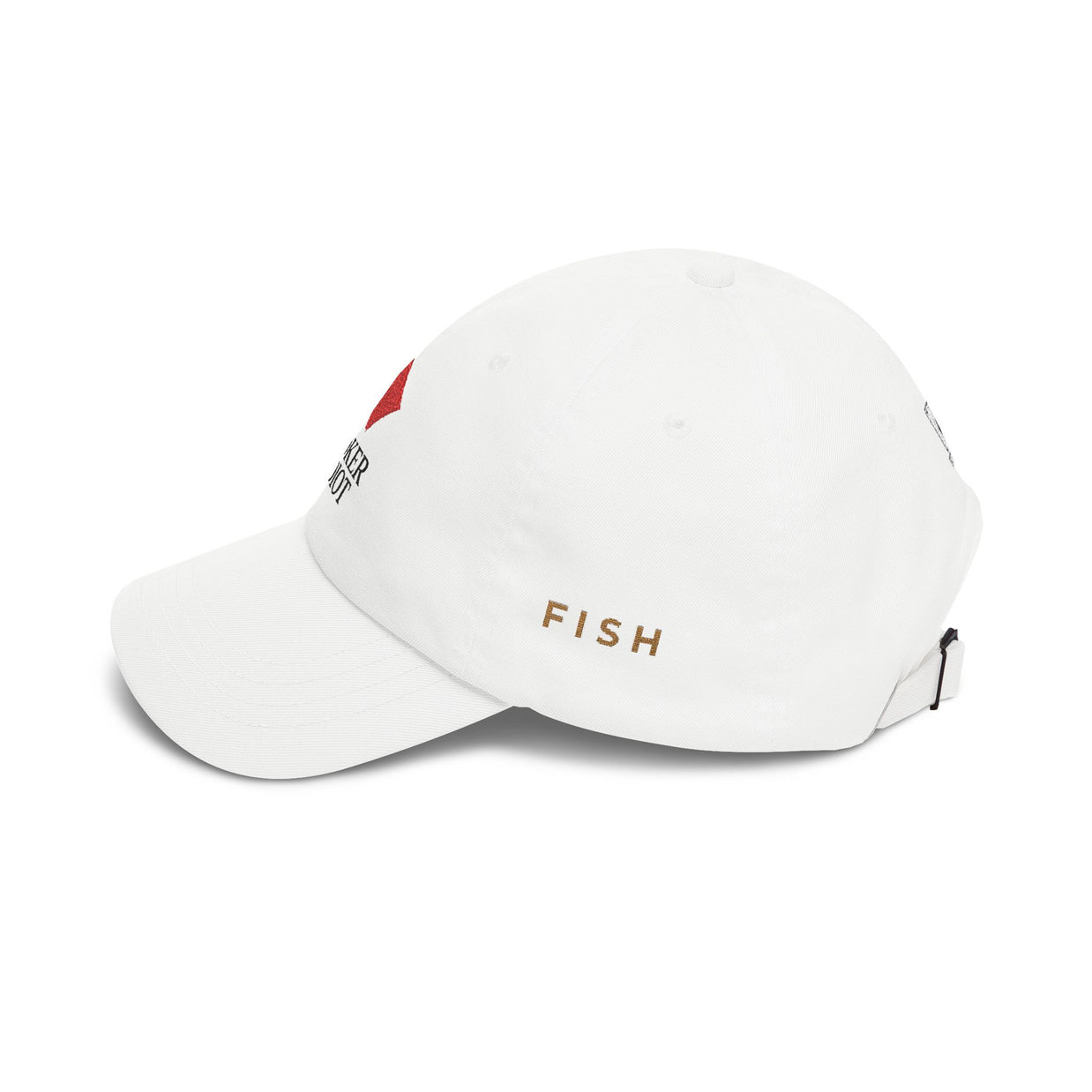 Poker Idiot Dad Cap – Diamond Logo / “FISH” Side Embroidery – Minimal Poker Streetwear