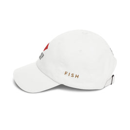 Poker Idiot Dad Cap – Diamond Logo / “FISH” Side Embroidery – Minimal Poker Streetwear
