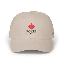 Poker Idiot Dad Cap – Diamond Logo / “DEGEN” Side Embroidery – Poker & Gambling Streetwear Hat