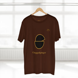 Choppelganger Logo Tee — Minimalist Black & Gold Graphic T-Shirt