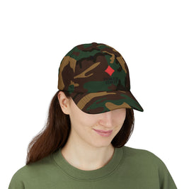 Poker Idiot Dad Cap – Diamond Logo / “OMC” Side Embroidery – Old Man Coffee Poker Hat