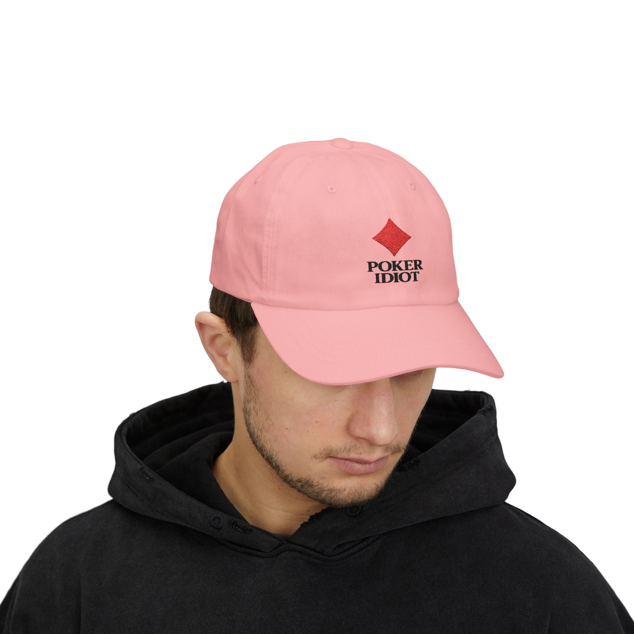 Poker Idiot Dad Cap – Diamond Logo / “MANIAC” Side Embroidery – Poker Streetwear Hat