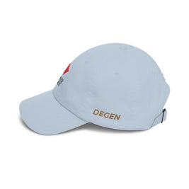 Poker Idiot Dad Cap – Diamond Logo / “DEGEN” Side Embroidery – Poker & Gambling Streetwear Hat