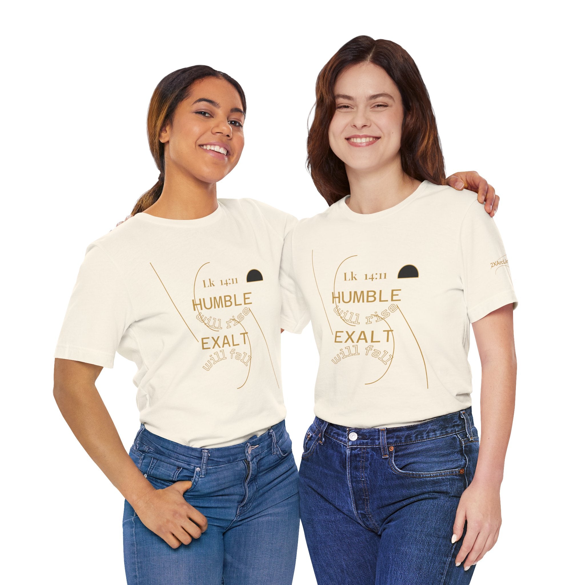 2XArcLine Luke 14:11 “Humble & Exalted” Tee/Bible verse