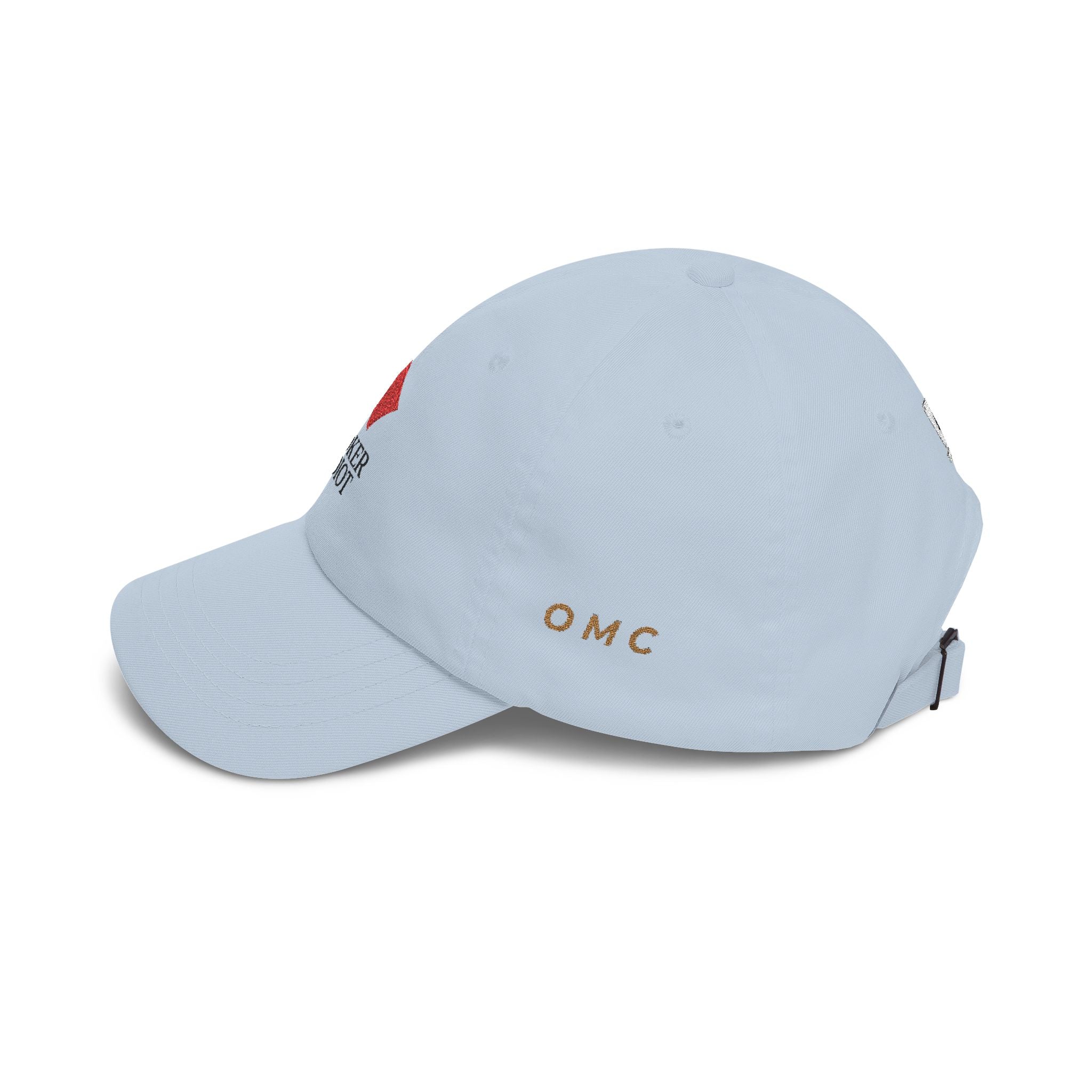 Poker Idiot Dad Cap – Diamond Logo / “OMC” Side Embroidery – Old Man Coffee Poker Hat