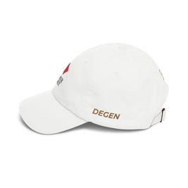Poker Idiot Dad Cap – Diamond Logo / “DEGEN” Side Embroidery – Poker & Gambling Streetwear Hat
