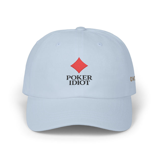 Poker Idiot Dad Cap – Diamond Logo / “OMC” Side Embroidery – Old Man Coffee Poker Hat