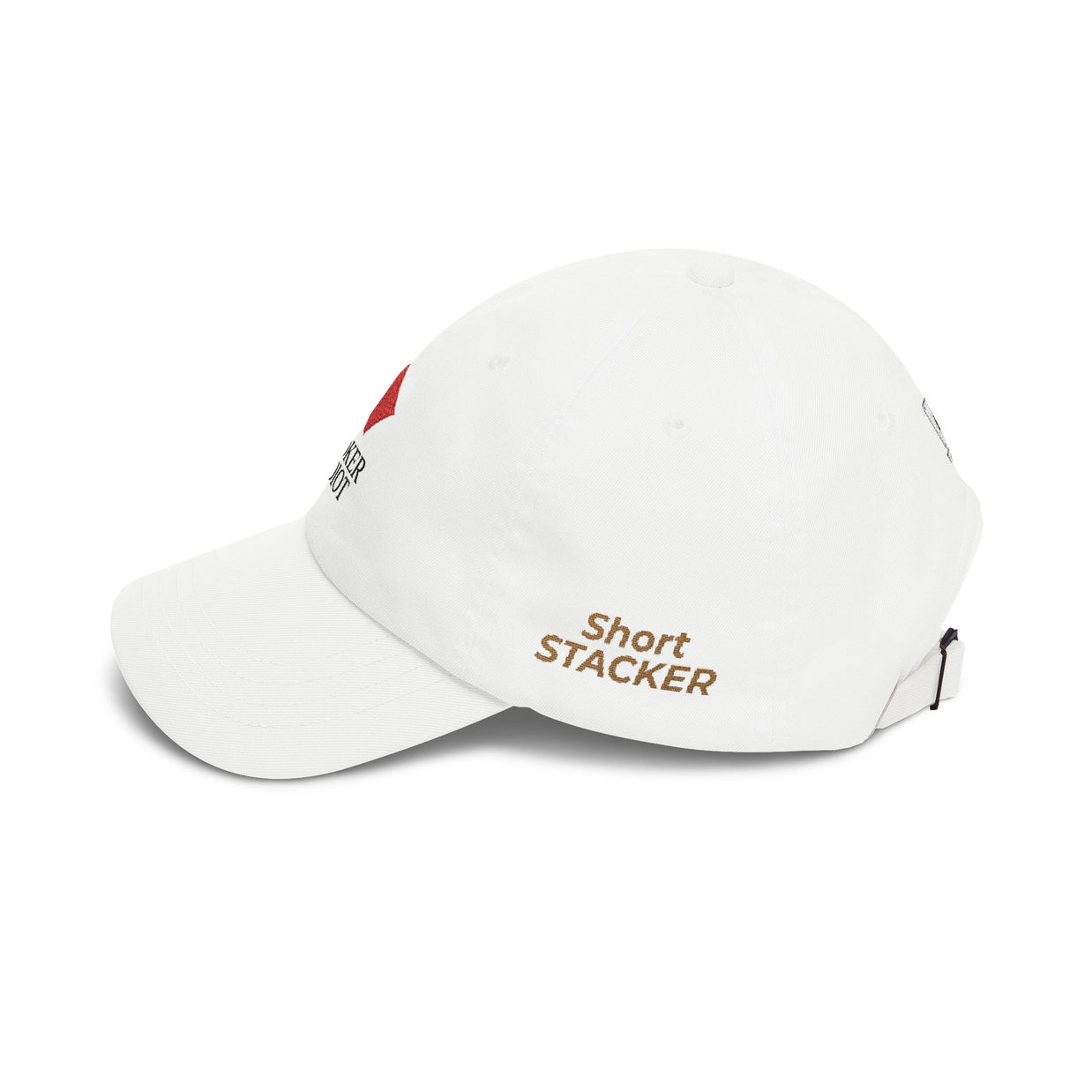 Poker Idiot Dad Cap – Diamond Logo / “Short Stacker” Side Embroidery – Poker Hat