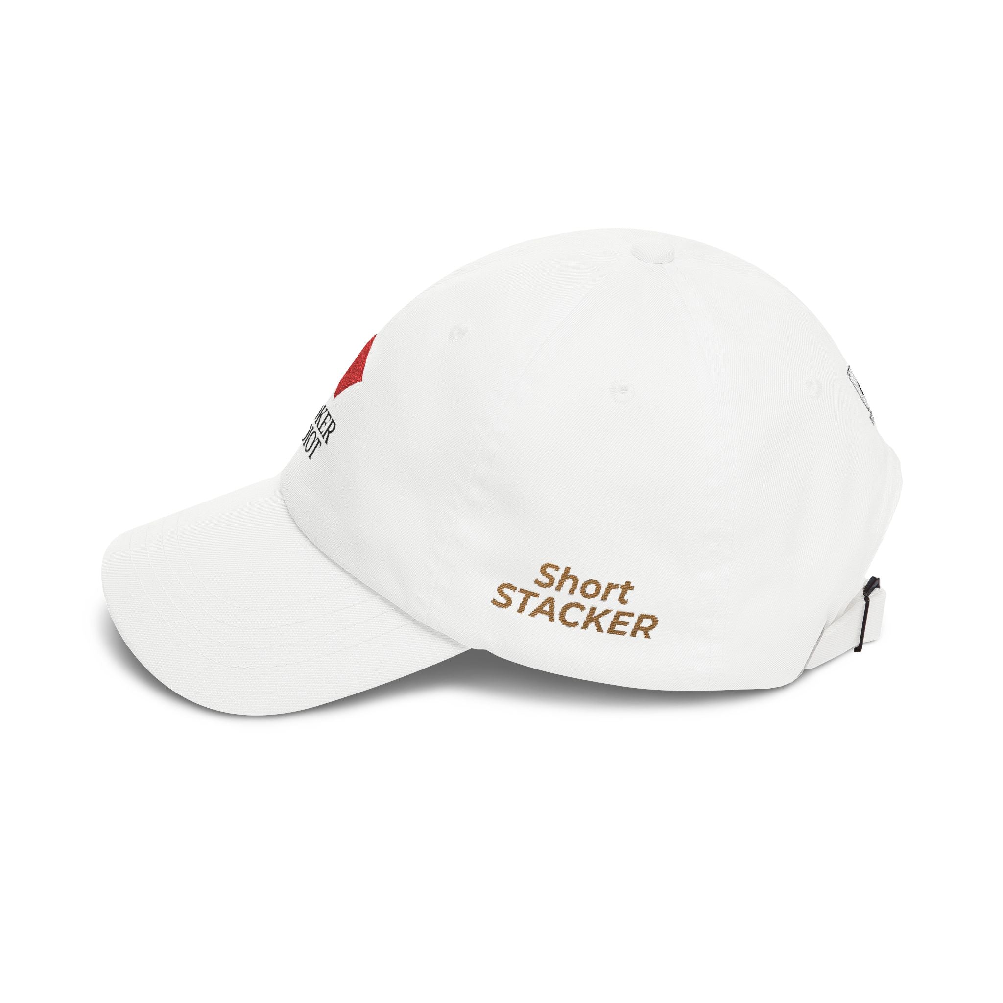 Poker Idiot Dad Cap – Diamond Logo / “Short Stacker” Side Embroidery – Poker Hat