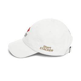 Poker Idiot Dad Cap – Diamond Logo / “Short Stacker” Side Embroidery – Poker Hat