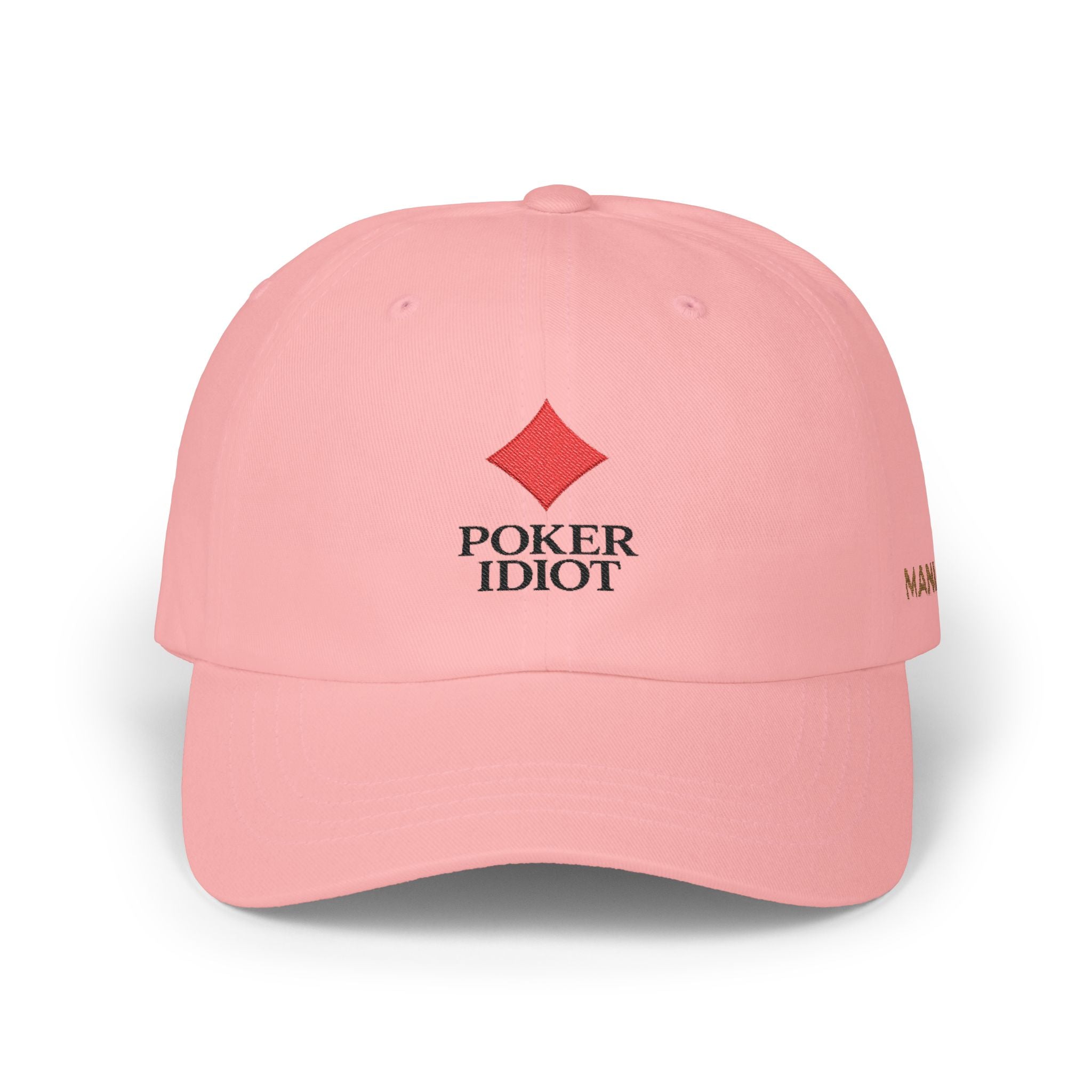 Poker Idiot Dad Cap – Diamond Logo / “MANIAC” Side Embroidery – Poker Streetwear Hat