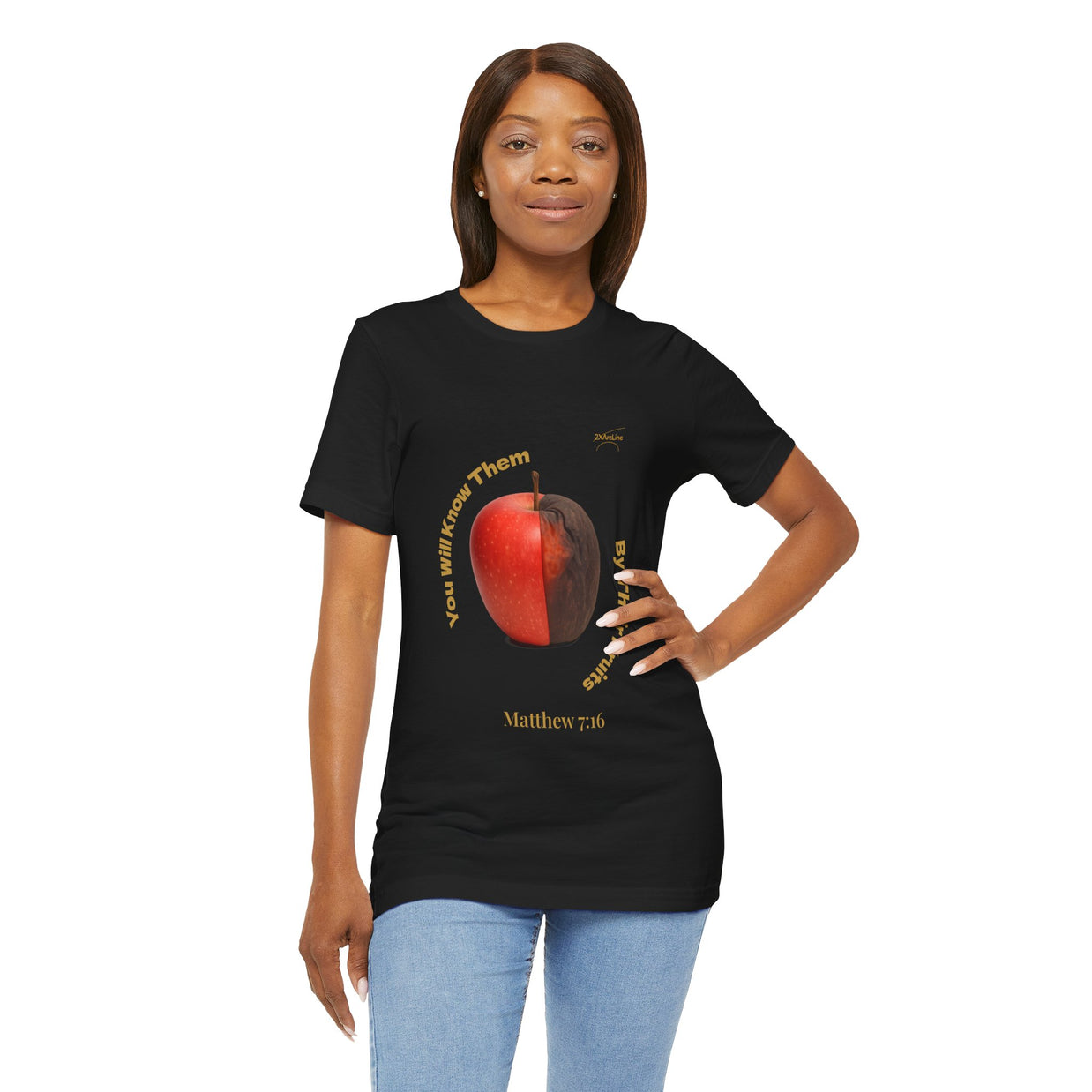 Matthew 7:16 “By Their Fruits” Tee/Bible verse