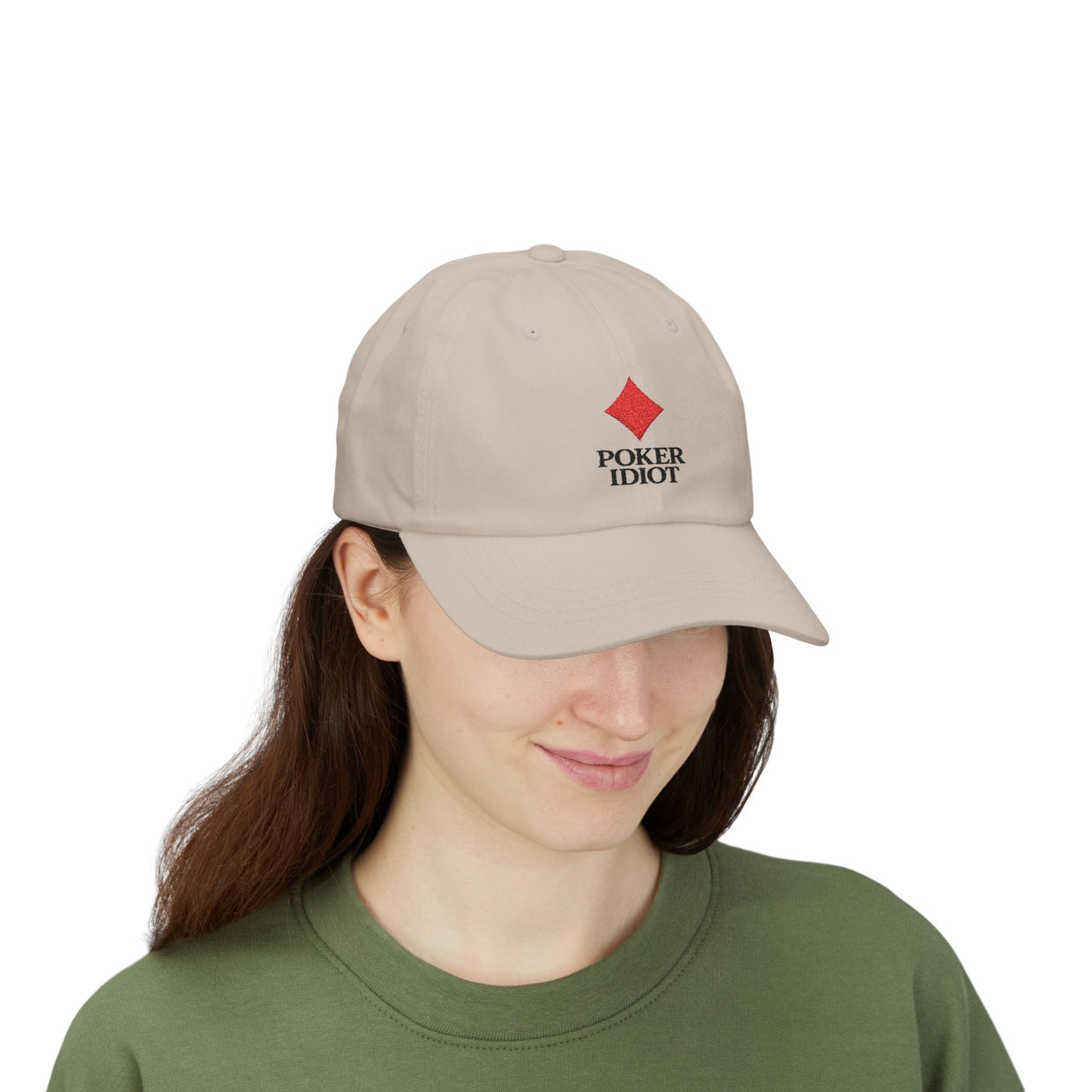 Poker Idiot Dad Cap – Diamond Logo / “NIT” Side Embroidery – Poker Streetwear Hat