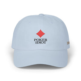 Poker Idiot Dad Cap – Diamond Logo / “DONKEY” Side Embroidery – Poker Humor Streetwear Hat