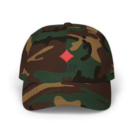 Poker Idiot Dad Cap – Diamond Logo / “Short Stacker” Side Embroidery – Poker Hat