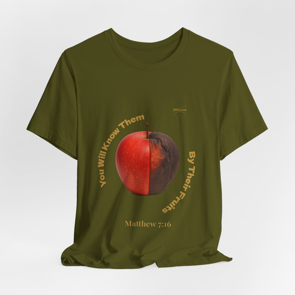 Matthew 7:16 “By Their Fruits” Tee/Bible verse