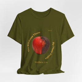 Matthew 7:16 “By Their Fruits” Tee/Bible verse