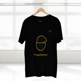 Choppelganger Logo Tee — Minimalist Black & Gold Graphic T-Shirt